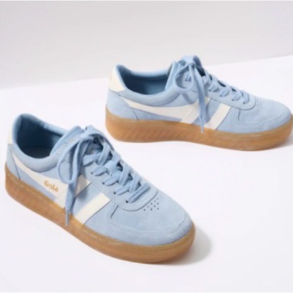 NWT Gola Grandslam Light Blue & White Suede  Gum Bottom